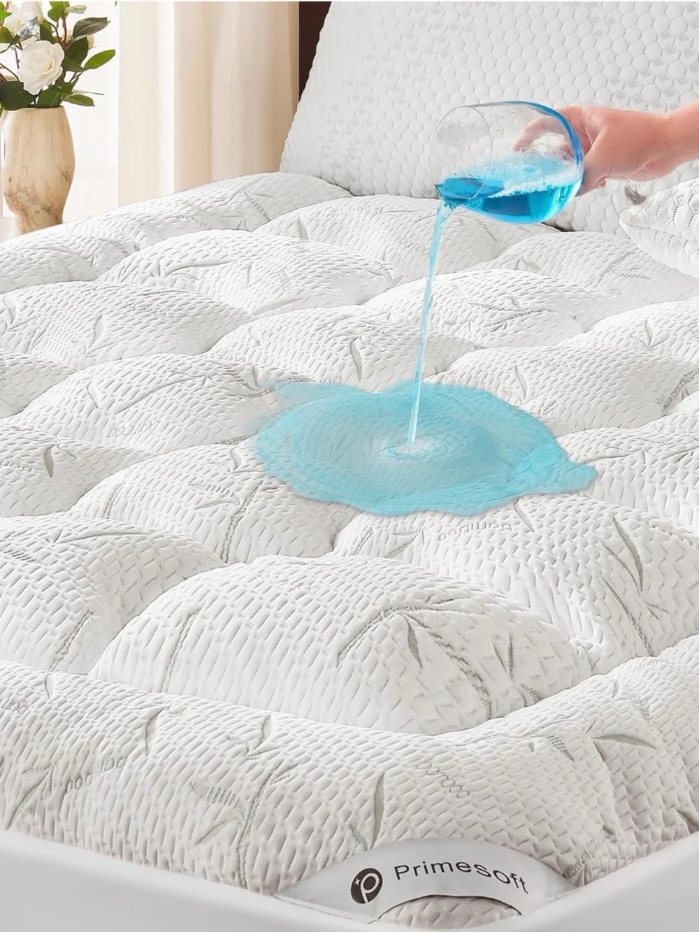 White Quilted Waterproof Mattress Protector